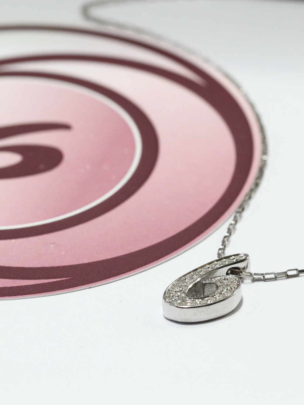 6 Pequeño Circon & Cadena de plata